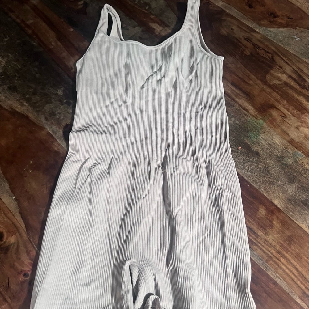 Amazon Essentials White Ribbed Women's Bodysuit